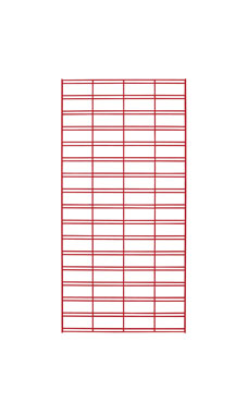 Made to Order 2' x 6' Slat Grid Panel - Berry Red Made to Order 2' x 6' Slat Grid Panel - Berry Red