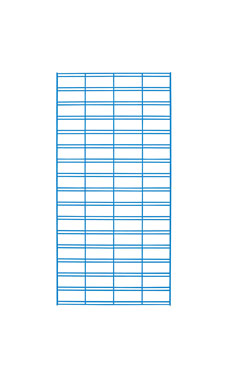 Made to Order 2' x 6' Slat Grid Panel - Blue
