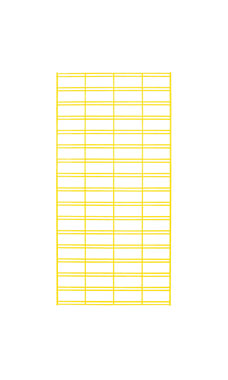 Made to Order 2' x 6' Slat Grid Panel - Bright Yellow