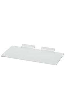 6'W x 12'L, 1/8" Plastic Shelves for Slatwall- Clear 6'W x 12'L, 1/8" Plastic Shelves for Slatwall- Clear