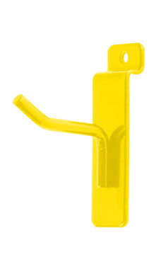 Made to Order 2" Slatwall Peg Hook - Bright Yellow Made to Order 2" Slatwall Peg Hook - Bright Yellow