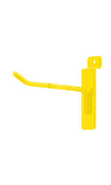Made to Order 4" Slatwall Peg Hook - Bright Yellow Made to Order 4" Slatwall Peg Hook - Bright Yellow