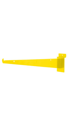 Made to Order 12" Slatwall Shelf Bracket - Bright Yellow Made to Order 12" Slatwall Shelf Bracket - Bright Yellow