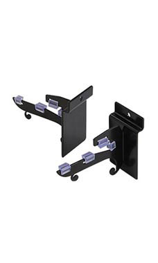Boutique Black Glass Shelf Bracket for Slatwall