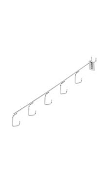 5-J-Hook Waterfall Fits Peg Board Holes 5-J-Hook Waterfall Fits Peg Board Holes