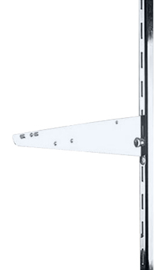 12 inch Chrome Knife Bracket for Slotted Standard - 1 inch slots 2 inch on center