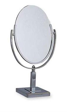 Tilting Oval Counter Mirrors With Square Base Tilting Oval Counter Mirrors With Square Base
