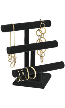 3-Tier Black Velvet Jewelry Displays 3-Tier Black Velvet Jewelry Displays
