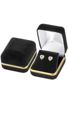 Black Velvet Earring Jewelry Boxes Black Velvet Earring Jewelry Boxes