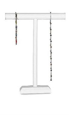 White Faux Leather 1 Tier Necklace/Bracelet Displays White Faux Leather 1 Tier Necklace/Bracelet Displays