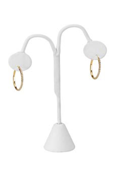 White Faux Leather Earring Tree Displays White Faux Leather Earring Tree Displays