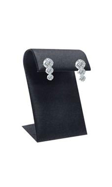 Small Black Faux Leather Earring Displayer Small Black Faux Leather Earring Displayer