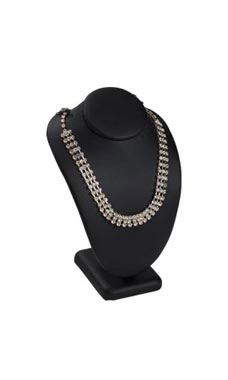 Small Black Faux Leather Necklace Display Small Black Faux Leather Necklace Display