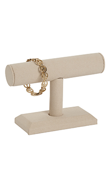 Small - Khaki Faux Suede T-Bar Display