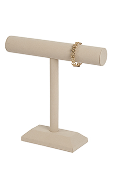 Medium - Khaki Faux Suede T-Bar Display