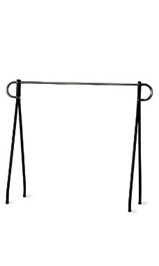 Large Black & Chrome Single-Rail Racks Large Black & Chrome Single-Rail Racks