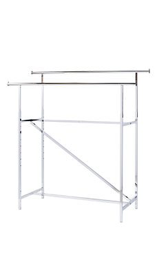 Double-Rail Clothing Rack with Z Brace