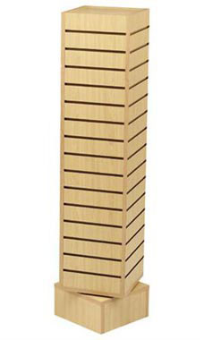 12" Rotating Slatwall Tower- Maple