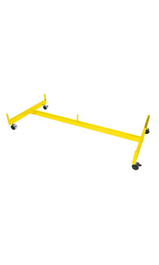 Made to Order 48"L Wire Grid Gondola Base with Casters - Bright Yellow Made to Order 48"L Wire Grid Gondola Base with Casters - Bright Yellow