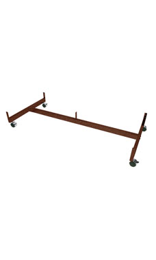 Made to Order 48"L Wire Grid Gondola Base with Casters - Fine Textured Rustic Copper