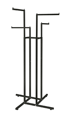 Made to Order Silver Vein 4-Way Clothing Rack with Straight Arms Made to Order Silver Vein 4-Way Clothing Rack with Straight Arms