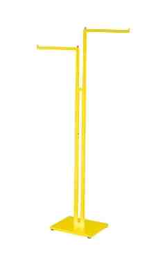 Made to Order Bright Yellow 2-Way Clothing Rack with Straight Arms Made to Order Bright Yellow 2-Way Clothing Rack with Straight Arms