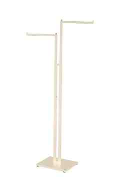 Made to Order Stoney White 2-Way Clothing Rack with Straight Arms Made to Order Stoney White 2-Way Clothing Rack with Straight Arms