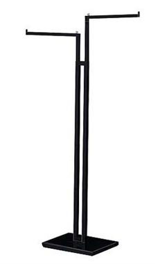 Black 2-Way Garment Racks with Straight Square Arms Black 2-Way Garment Racks with Straight Square Arms
