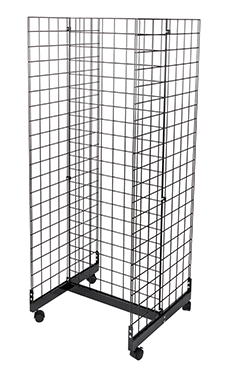 2 x 2 Foot Black Grid Gondola Unit