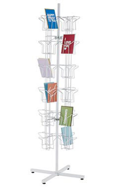 White 48 Pocket Greeting Card Rack