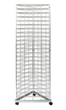 Chrome Triangle Slat Grid Tower - 6.5'