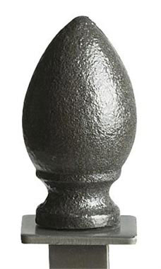 Boutique Square Raw Steel Teardrop Finials Boutique Square Raw Steel Teardrop Finials