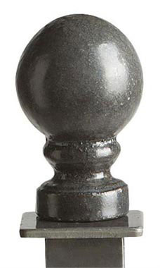 Boutique Square Raw Steel Ball Finials Boutique Square Raw Steel Ball Finials