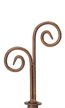 Boutique Round Cobblestone Double Curl Finial