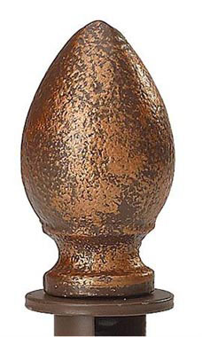 Boutique Round Cobblestone Teardrop Finial Boutique Round Cobblestone Teardrop Finial