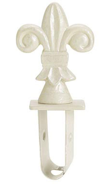 Ivory Fleur De Lis Finial with Square Fitting