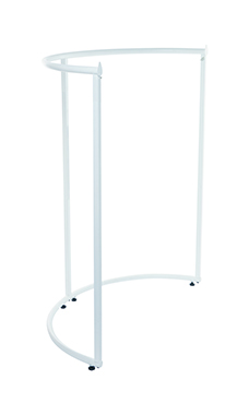 White Half Round Clothing Rack White Half Round Clothing Rack