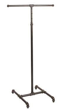 Boutique Pipe 2-Way Clothing Rack with Straight Arms Boutique Pipe 2-Way Clothing Rack with Straight Arms