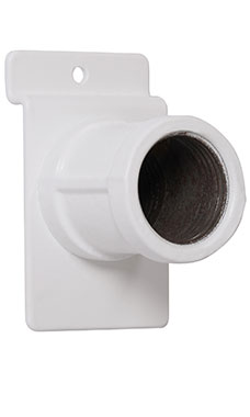 Boutique White Pipe Slatwall Bracket Boutique White Pipe Slatwall Bracket