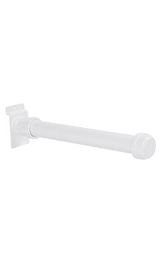 Boutique White Pipe 10 inch Straight Faceout Slatwall Set Boutique White Pipe 10 inch Straight Faceout Slatwall Set