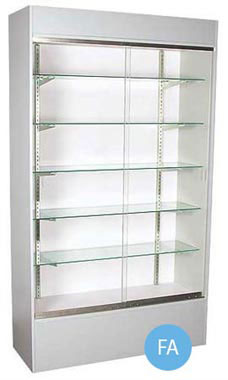 Glass Wall Unit Display Cases - Gray Glass Wall Unit Display Cases - Gray