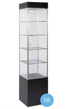 Black 75" Square Display Tower - Metal Frame Black 75" Square Display Tower - Metal Frame