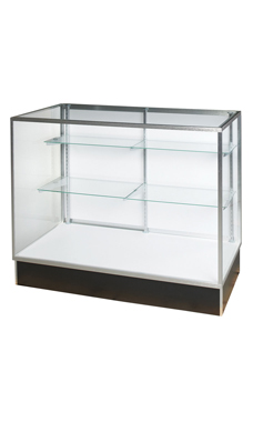 48 in Black Display Case Extra Vision Metal Framed