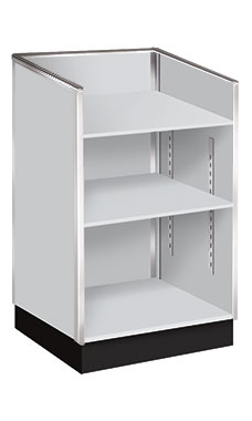 Metal Framed Well Top Register Stands in Gray