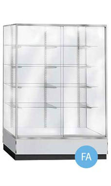 70 inch Gray Metal Framed Glass Wall Unit Fully Assembled with Lighting 70 inch Gray Metal Framed Glass Wall Unit Fully Assembled with Lighting