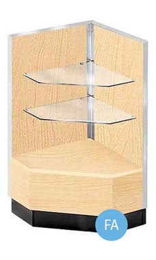Metal Framed 90 Degree Corner Filler Display - Maple