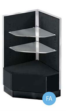 Metal Framed 90 Degree Corner Filler Display - Black