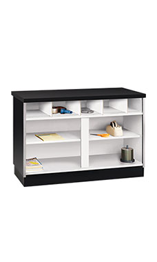 4' Black Metal Framed Service Counters