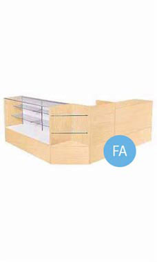 Maple Economy Display Case Arrangements
