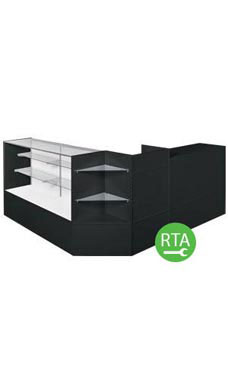 Black Full Vision Display Case Arrangements
